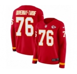 Women's Nike Kansas City Chiefs #76 Laurent Duvernay-Tardif Limited Red Therma Long Sleeve NFL Jersey