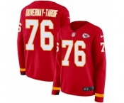 Women's Nike Kansas City Chiefs #76 Laurent Duvernay-Tardif Limited Red Therma Long Sleeve NFL Jersey