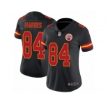 Women's Nike Kansas City Chiefs #84 Demetrius Harris Limited Black Rush NFL Jersey