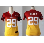 nike women nfl jerseys kansas city chiefs #29 berry red-yellow[nike drift fashion][second version]