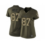 nike women nfl jerseys kansas city chiefs #87 kelce army green[nike Limited Salute To Service]