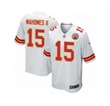 Youth Chiefs #15 Patrick Mahomes II White Stitched NFL Elite Jersey