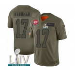Youth Kansas City Chiefs #17 Mecole Hardman Limited Olive 2019 Salute to Service Super Bowl LIV Bound Football Jersey