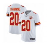 Youth Kansas City Chiefs #20 Morris Claiborne White Vapor Untouchable Limited Player Football Jersey