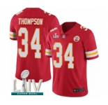 Youth Kansas City Chiefs #34 Darwin Thompson Red Team Color Vapor Untouchable Limited Player Super Bowl LIV Bound Football Jersey