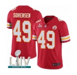 Youth Kansas City Chiefs #49 Daniel Sorensen Red Team Color Vapor Untouchable Limited Player Super Bowl LIV Bound Football Jersey