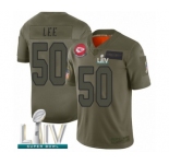 Youth Kansas City Chiefs #50 Darron Lee Limited Olive 2019 Salute to Service Super Bowl LIV Bound Football Jersey