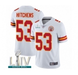 Youth Kansas City Chiefs #53 Anthony Hitchens White Vapor Untouchable Limited Player Super Bowl LIV Bound Football Jersey