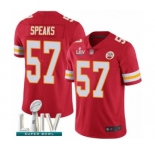 Youth Kansas City Chiefs #57 Breeland Speaks Red Team Color Vapor Untouchable Limited Player Super Bowl LIV Bound Football Jersey
