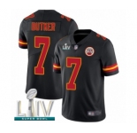 Youth Kansas City Chiefs #7 Harrison Butker Limited Black Rush Vapor Untouchable Super Bowl LIV Bound Football Jersey