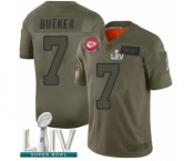 Youth Kansas City Chiefs #7 Harrison Butker Limited Olive 2019 Salute to Service Super Bowl LIV Bound Football Jersey