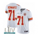Youth Kansas City Chiefs #71 Mitchell Schwartz White Vapor Untouchable Limited Player Super Bowl LIV Bound Football Jersey