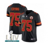 Youth Kansas City Chiefs #75 Cameron Erving Limited Black Rush Vapor Untouchable Super Bowl LIV Bound Football Jersey