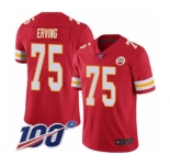 Youth Kansas City Chiefs #75 Cameron Erving Red Team Color Vapor Untouchable Limited Player 100th Season Football Jersey