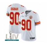Youth Kansas City Chiefs #90 Emmanuel Ogbah White Vapor Untouchable Limited Player Super Bowl LIV Bound Football Jersey