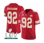 Youth Kansas City Chiefs #92 Tanoh Kpassagnon Red Team Color Vapor Untouchable Limited Player Super Bowl LIV Bound Football Jersey