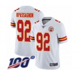 Youth Kansas City Chiefs #92 Tanoh Kpassagnon White Vapor Untouchable Limited Player 100th Season Football Jersey