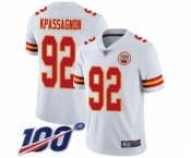 Youth Kansas City Chiefs #92 Tanoh Kpassagnon White Vapor Untouchable Limited Player 100th Season Football Jersey