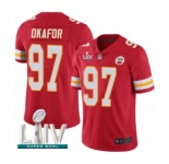 Youth Kansas City Chiefs #97 Alex Okafor Red Team Color Vapor Untouchable Limited Player Super Bowl LIV Bound Football Jersey