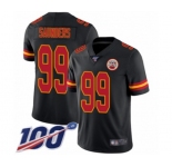Youth Kansas City Chiefs #99 Khalen Saunders Limited Black Rush Vapor Untouchable 100th Season Football Jersey
