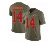 Youth Nike Kansas City Chiefs #14 Demarcus Robinson Limited Olive 2017 Salute to Service NFL Jersey