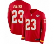 Youth Nike Kansas City Chiefs #23 Kendall Fuller Limited Red Therma Long Sleeve NFL Jersey
