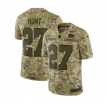 Youth Nike Kansas City Chiefs #27 Kareem Hunt Limited Camo 2018 Salute to Service NFL Jersey