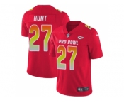Youth Nike Kansas City Chiefs #27 Kareem Hunt Red Stitched NFL Limited AFC 2018 Pro Bowl Jersey