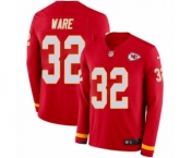 Youth Nike Kansas City Chiefs #32 Spencer Ware Limited Red Therma Long Sleeve NFL Jersey