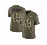 Youth Nike Kansas City Chiefs #49 Daniel Sorensen Limited Olive Camo 2017 Salute to Service NFL Jersey