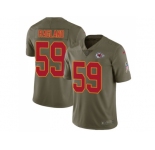 Youth Nike Kansas City Chiefs #59 Reggie Ragland Olive Stitched NFL Limited 2017 Salute to Service Jersey