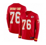 Youth Nike Kansas City Chiefs #76 Laurent Duvernay-Tardif Limited Red Therma Long Sleeve NFL Jersey