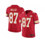 Youth Nike Kansas City Chiefs #87 Travis Kelce Red Stitched NFL Limited Rush Jersey