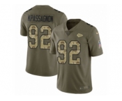 Youth Nike Kansas City Chiefs #92 Tanoh Kpassagnon Limited Olive Camo 2017 Salute to Service NFL Jersey