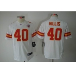 nike youth nfl jerseys kansas city chiefs #40 hillis white[nike limited]