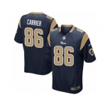 Men Nike Los Angeles Rams #86 Derek Carrier Game Navy Blue Team Color NFL Jersey