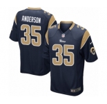 Men's Nike Los Angeles Rams #35 C.J. Anderson Game Navy Blue Team Color NFL Jersey