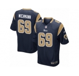 Men's Nike Los Angeles Rams #69 Cody Wichmann Game Navy Blue Team Color NFL Jersey