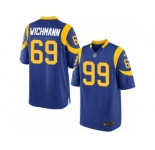 Men's Nike Los Angeles Rams #69 Cody Wichmann Game Royal Blue Alternate NFL Jersey