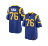 Men's Nike Los Angeles Rams #76 Orlando Pace Game Royal Blue Alternate NFL Jersey