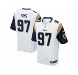 Men's Nike Los Angeles Rams #97 Eugene Sims Game White NFL Jersey