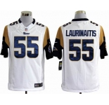 nike nfl jerseys st. louis rams #55 laurinaitis white[game]