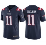 Men New England Patriots #11 Julian Edelman Navy Color Rush Limited Jersey