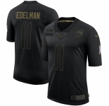 Men New England Patriots #11 Julian Edelman Nike 2020 Salute To Service Limited Jersey Black