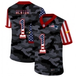 Men New Nike New England Patriots #1 Newton 2020 USA Nike Camo Salute to Service Limited Jersey