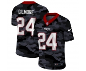 Men New Nike New England Patriots #24 Gilmore 2020 Nike Camo Salute to Service Limited Jersey