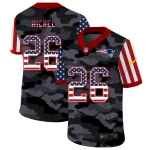 Men New Nike New England Patriots #26 Michel 2020 Nike USA Camo Salute to Service Limited Jersey