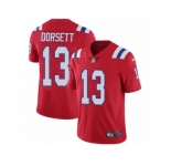 Men Nike New England Patriots #13 Phillip Dorsett Red Alternate Vapor Untouchable Limited Player NFL Jersey