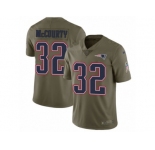 Men Nike New England Patriots #32 Devin McCourty Limited Olive 2017 Salute to Service NFL Jersey
