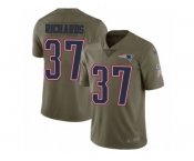 Men Nike New England Patriots #37 Jordan Richards Limited Olive 2017 Salute to Service NFL Jersey